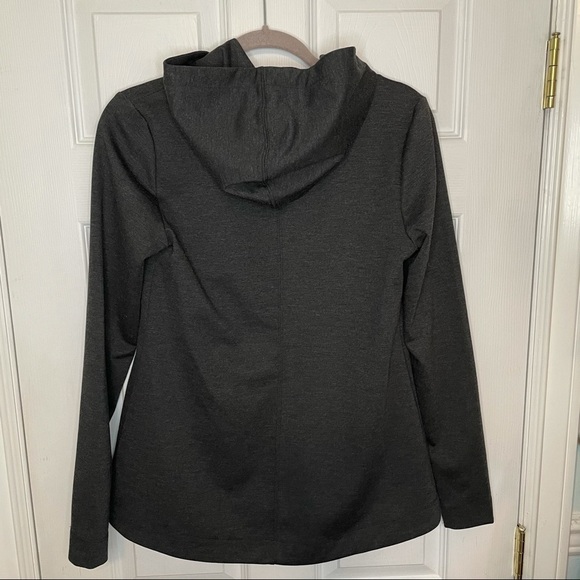 ANTHROPOLOGIE Pure + Good Tara Zip Up Grey Hooded Sweater small - Picture 5 of 7